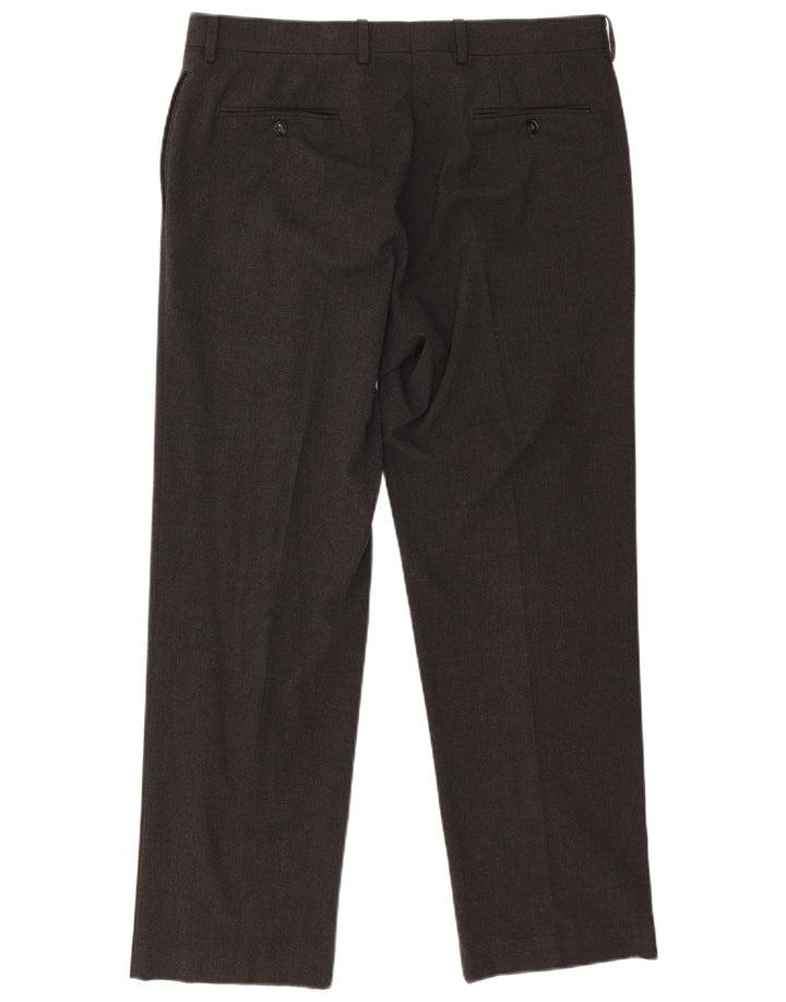 Мужские прямые костюмные брюки Calvin Klein W34 L29, серый полиэстер