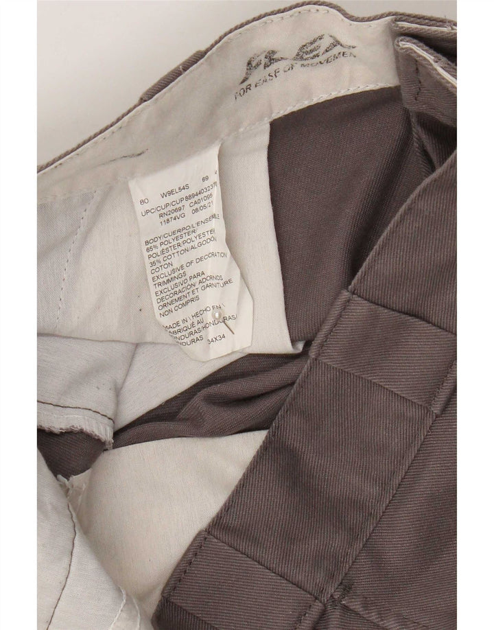 Мужские прямые брюки-чинос Dickies W34 L34, серый полиэстер