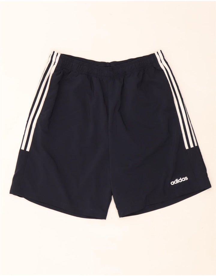 Мужские спортивные шорты Adidas XL темно-синие из полиэстера