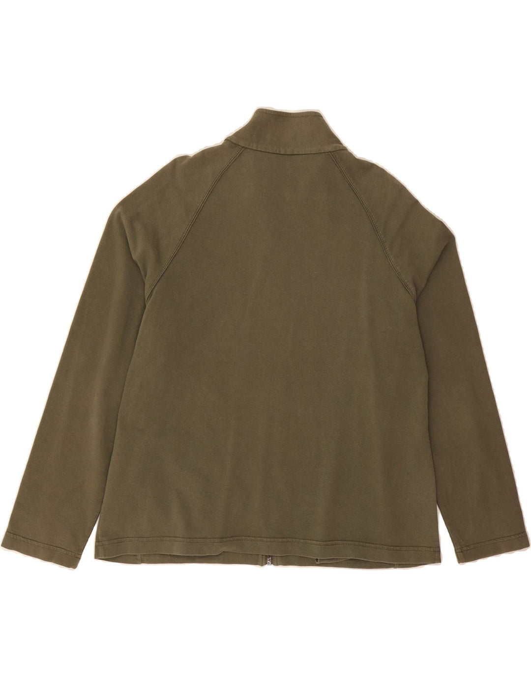 MARKS & SPENCER Womens Tracksuit Top Jacket UK 20 2XL Khaki Cotton Vintage Marks & Spencer and Second-Hand Marks & Spencer from Messina Hembry 