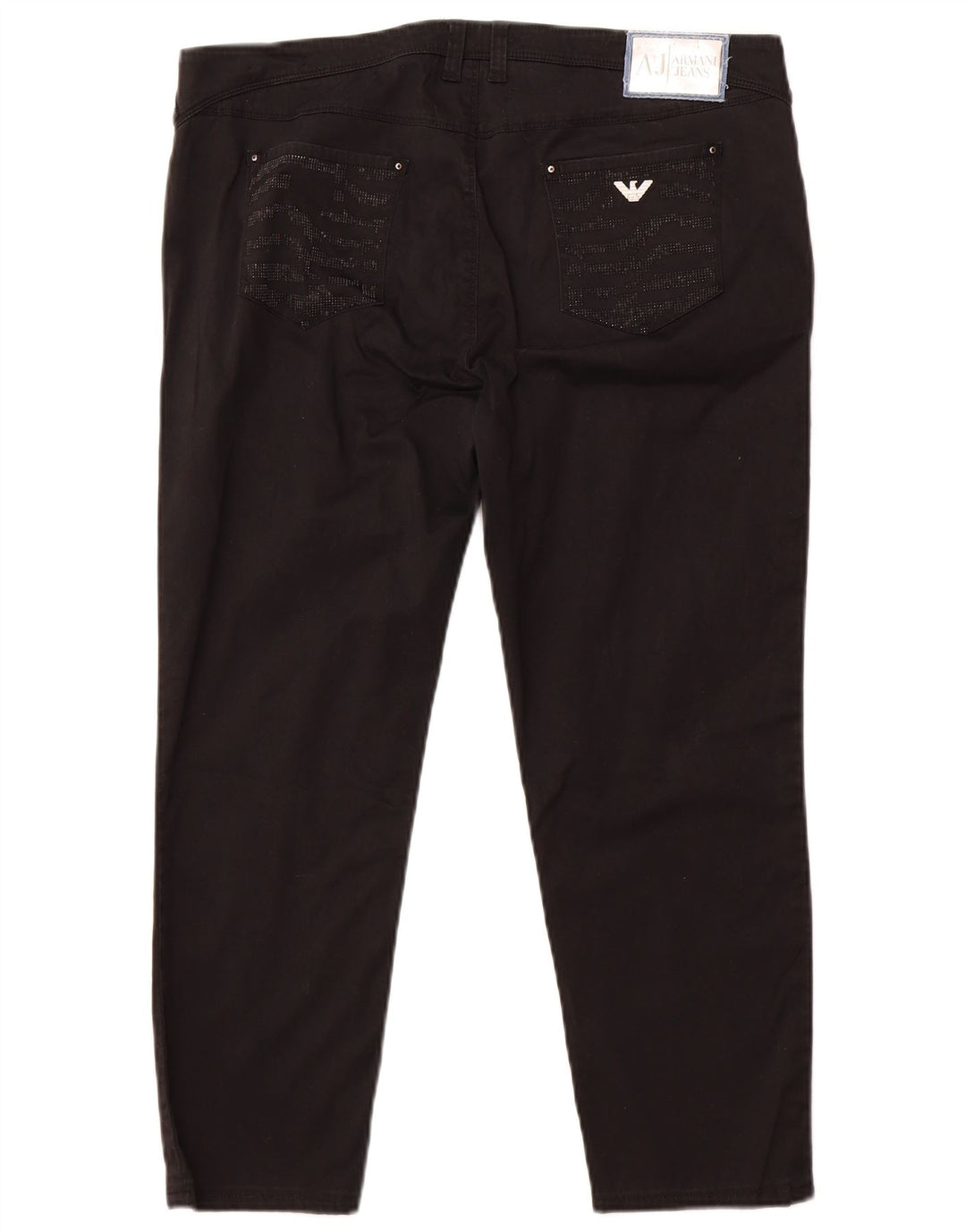 Женские узкие укороченные брюки Armani W35 L25, черный хлопок