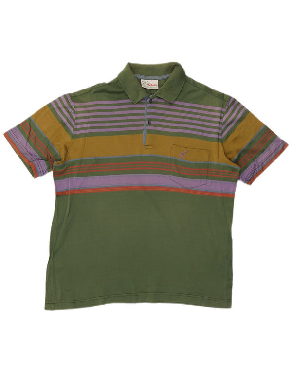 Рубашка-поло мужская AUSTRALIAN L'ALPINA IT 48 Средняя зеленая полоска