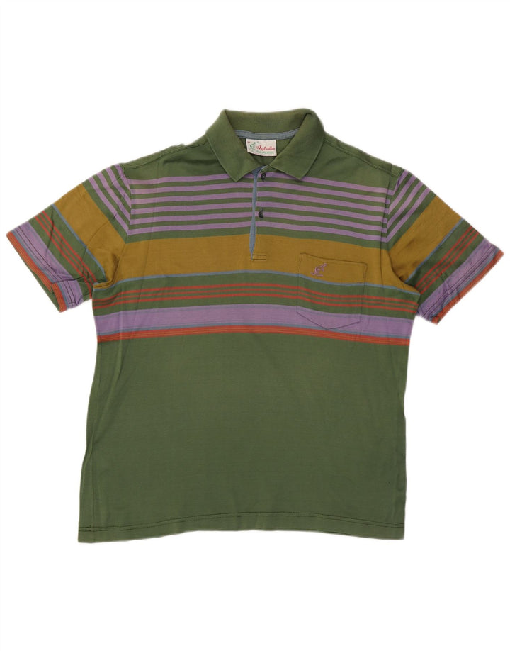 Рубашка-поло мужская AUSTRALIAN L'ALPINA IT 48 Средняя зеленая полоска