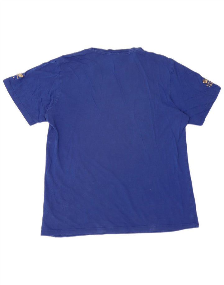 Мужская футболка с рисунком Adidas Top Medium Blue Cotton