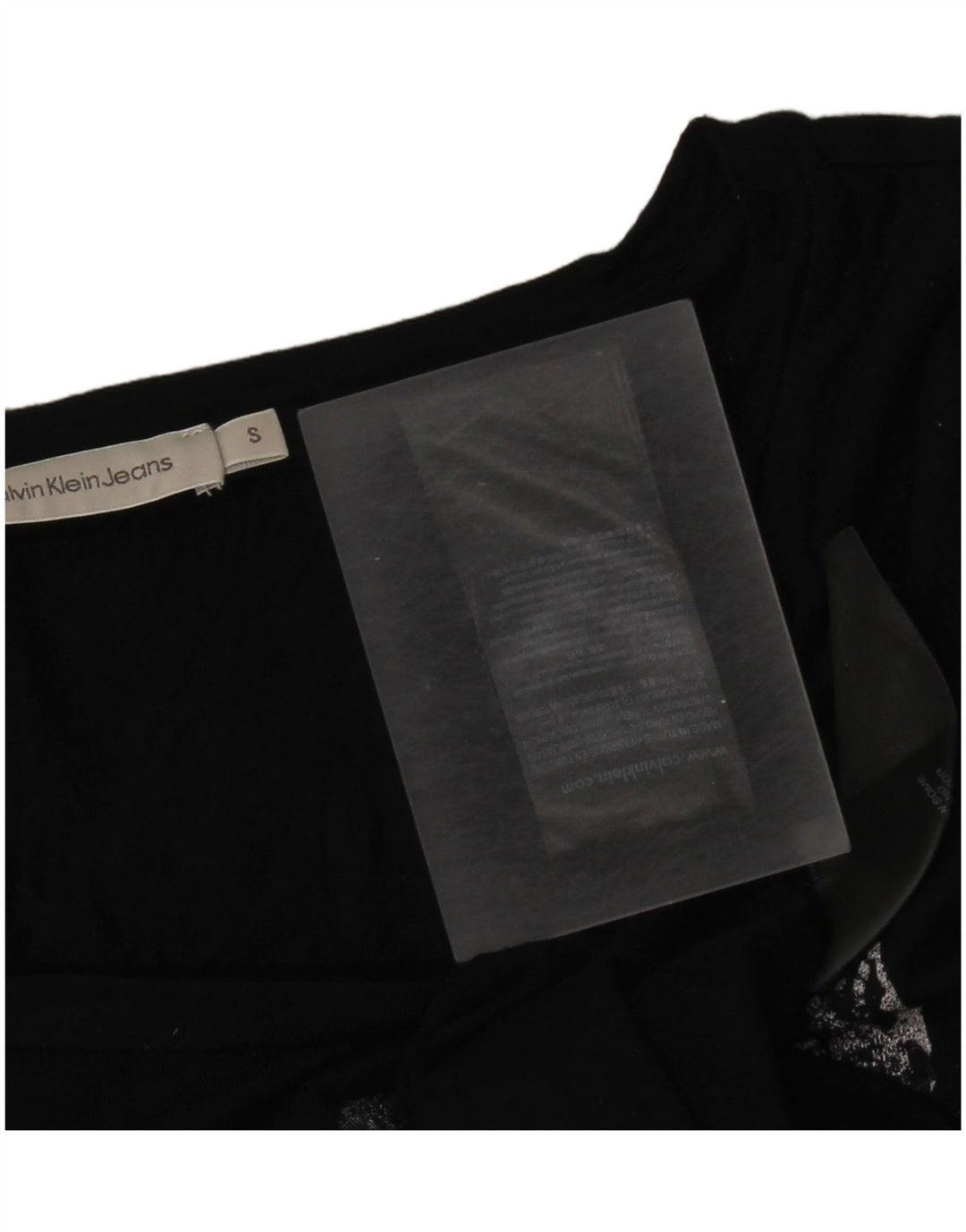 Женская футболка с рисунком Calvin Klein Top UK 10, маленькая, черная, вискоза