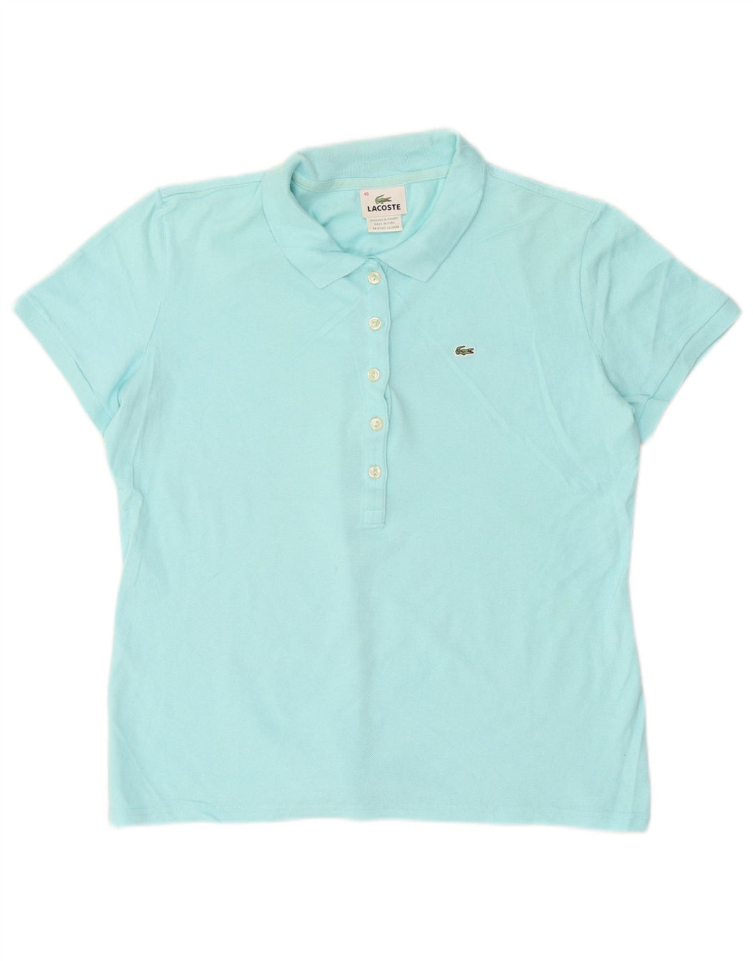 Женская рубашка поло Lacoste, размер 46 XL, синяя, хлопок