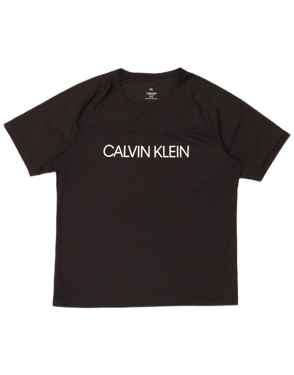 Мужская футболка с рисунком Calvin Klein Top XL, черный полиэстер