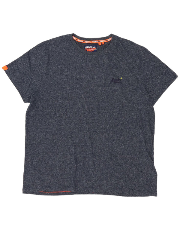 Мужская футболка Superdry Top 3XL Темно-синяя в крапинку из хлопка