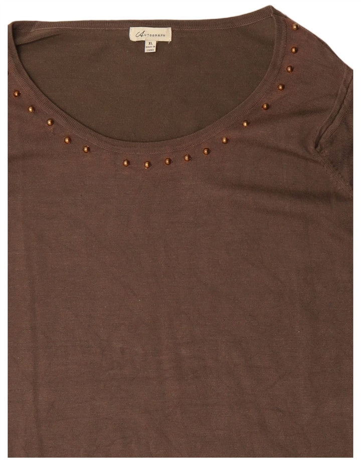 Женский джемпер с автографом MARKS & SPENCER, Великобритания, 18 XL, серый, вискоза