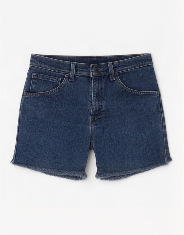 Женские джинсовые шорты Levi's W28, хлопковые, среднего синего цвета