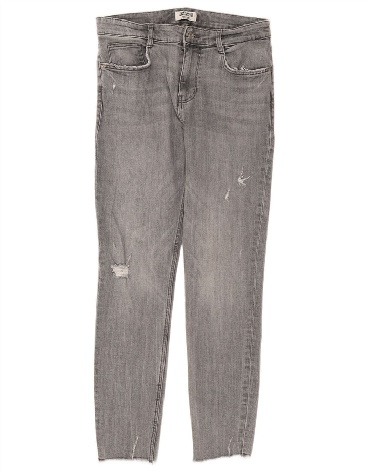 Женские джинсы скинни ZARA EU 40 Medium W30 L26 Серый хлопок