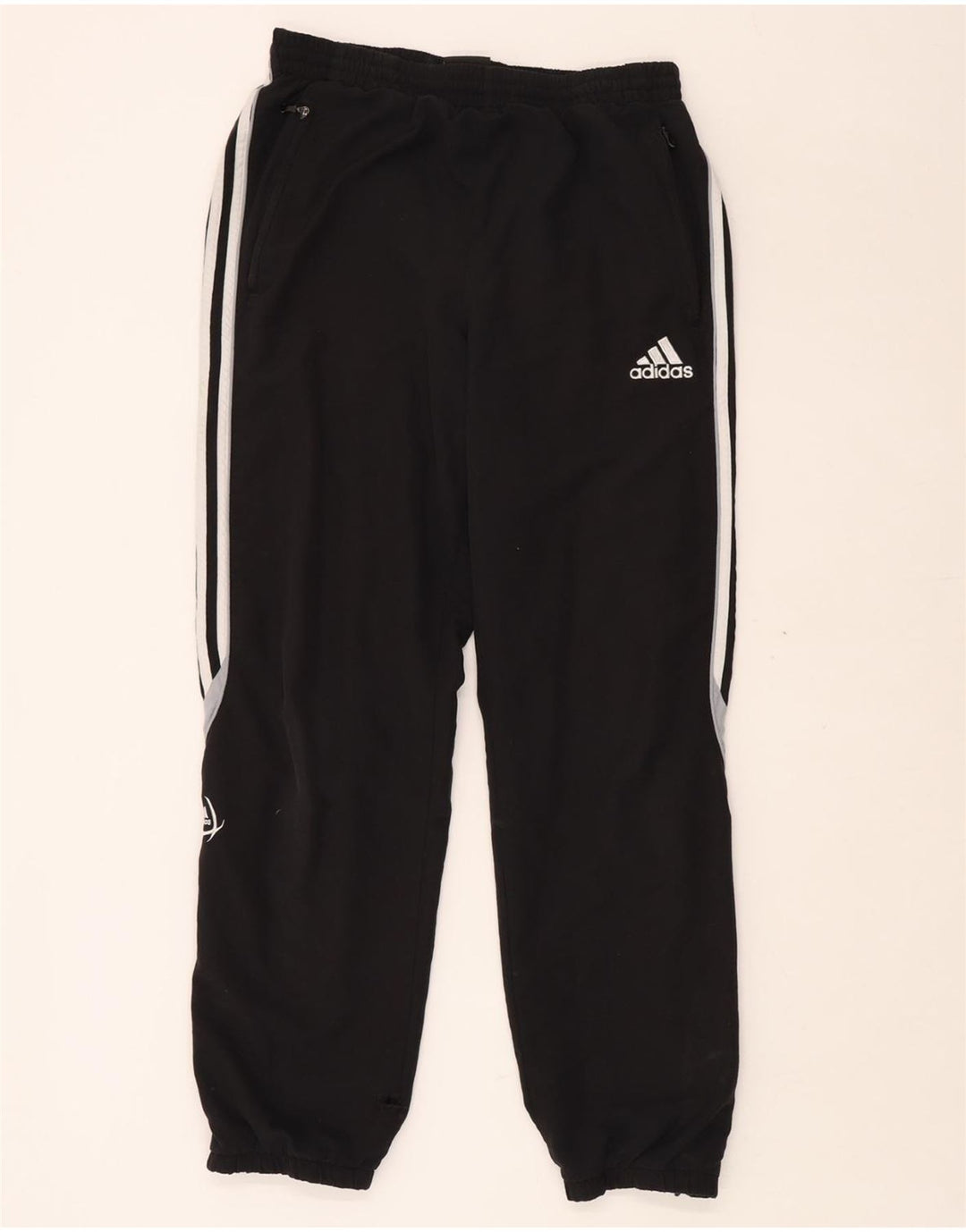 Мужские спортивные брюки ADIDAS Joggers XL, черные полиэстер с цветными блоками