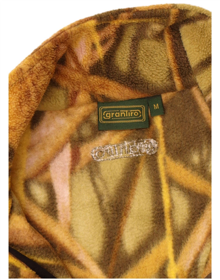 ВИНТАЖНЫЙ мужской флисовый джемпер с абстрактным узором на молнии, средний разноцветный