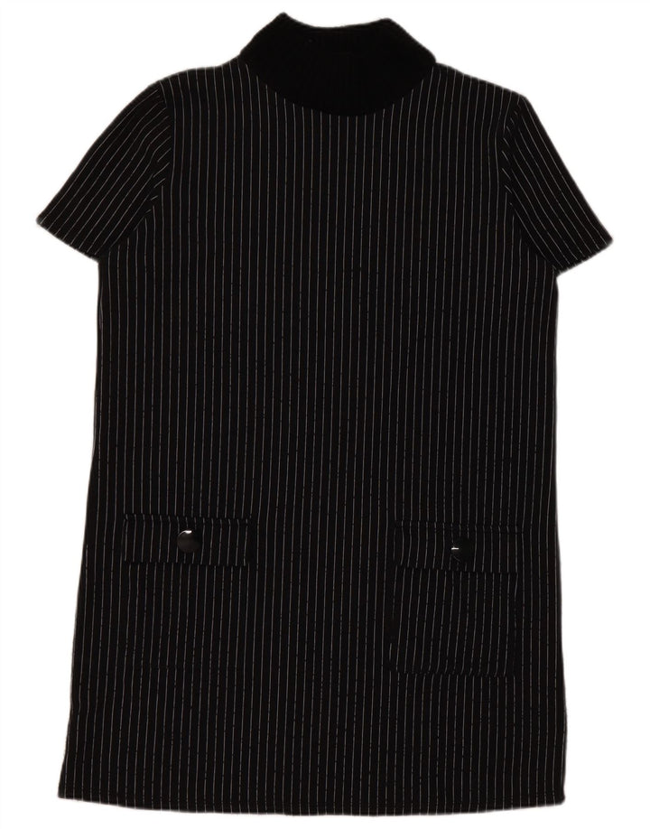 Женское платье прямого кроя Zara UK 16, большое черное в тонкую полоску
