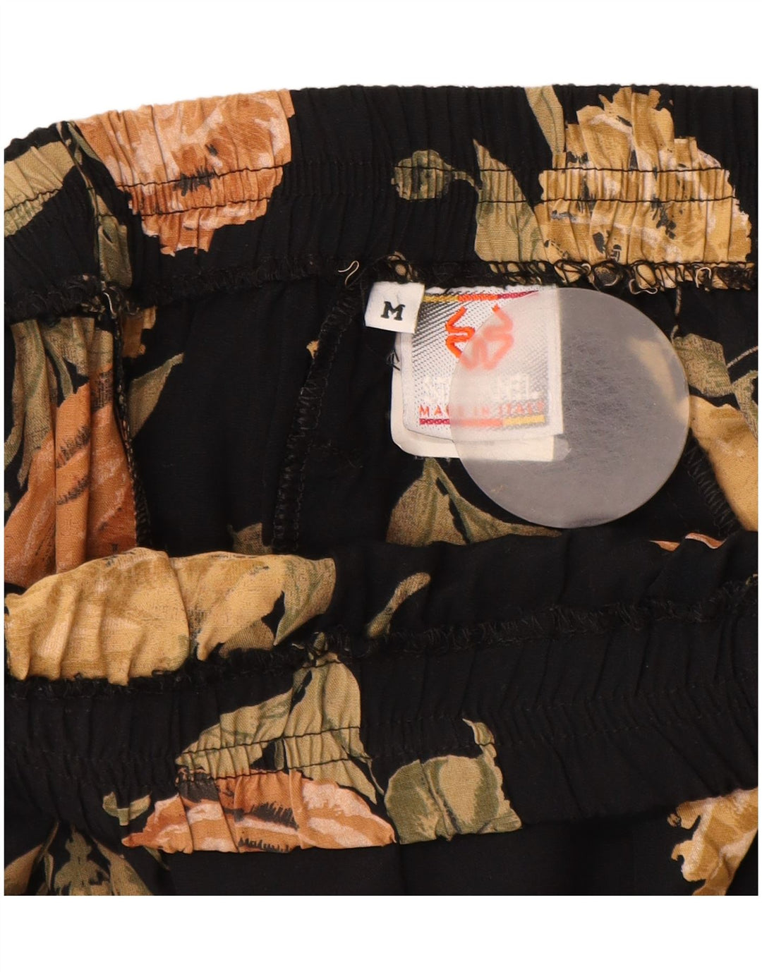 STEFANEL Женская макси-юбка с высокой талией, средний размер W28, черный вискоза с цветочным принтом