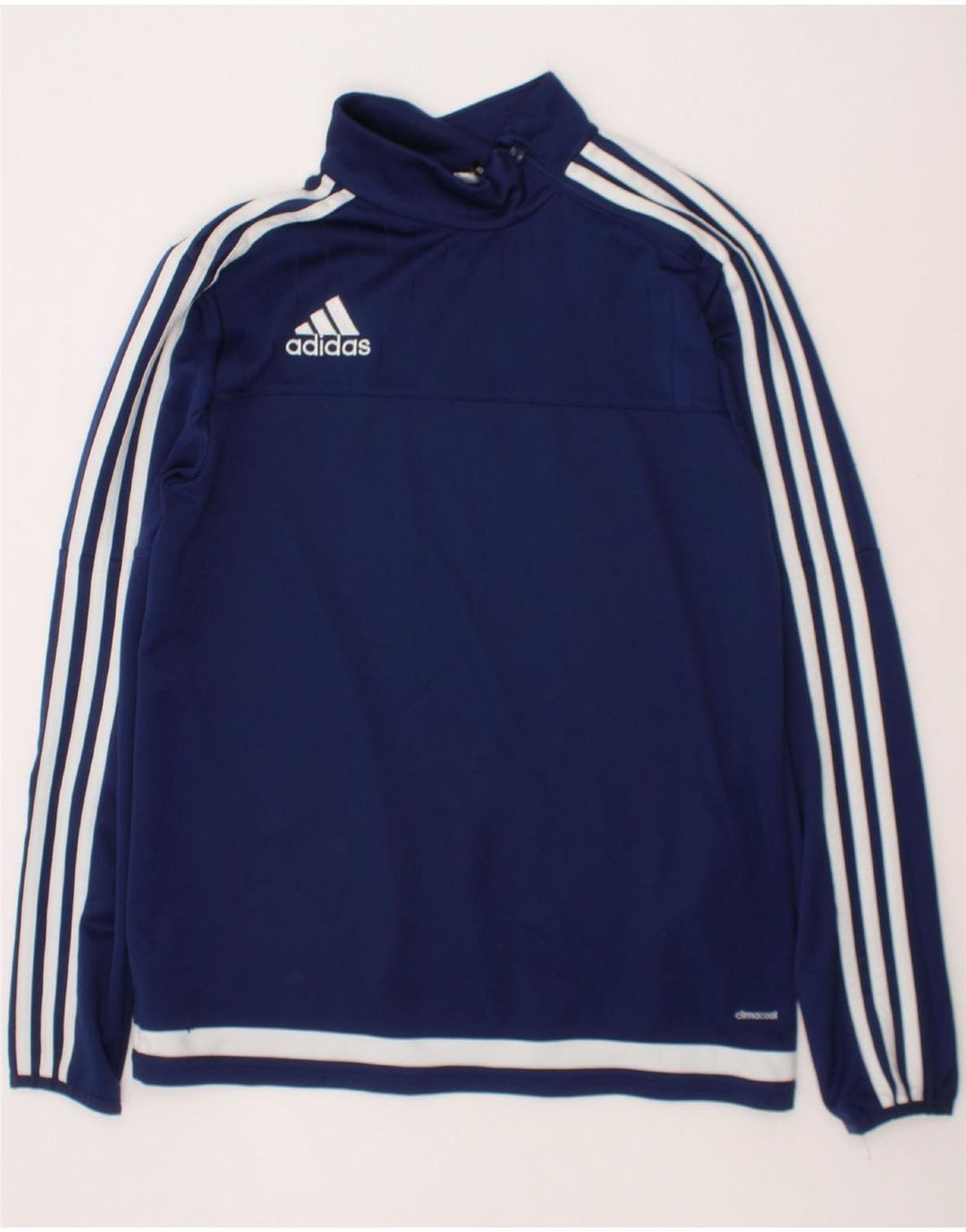 ADIDAS Boys Climacool Pullover Tracksuit Top 13-14 Years Navy Blue Vintage Adidas and Second-Hand Adidas from Messina Hembry 