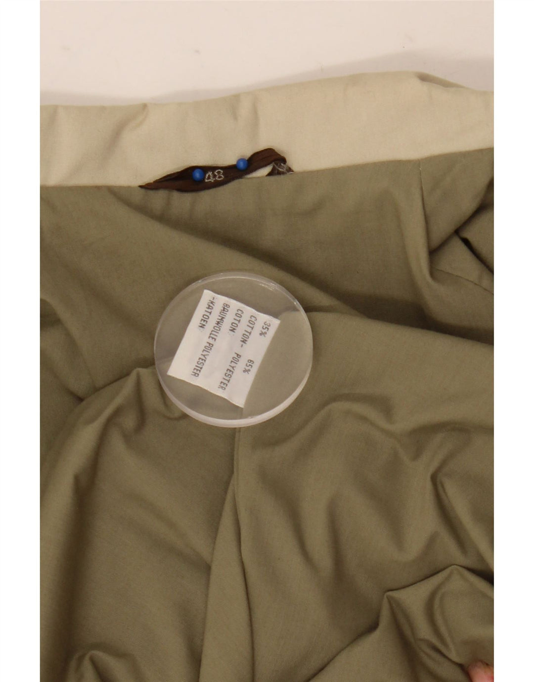 Винтажная мужская куртка IT 48 средний бежевый полиэстер