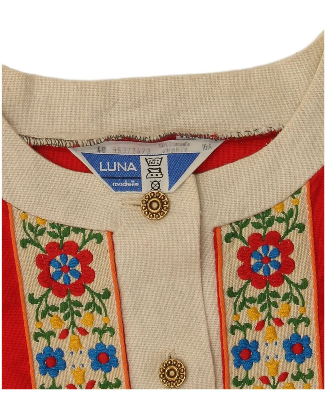 Женское свободное платье Luna EU 40, средний красный цвет, хлопок