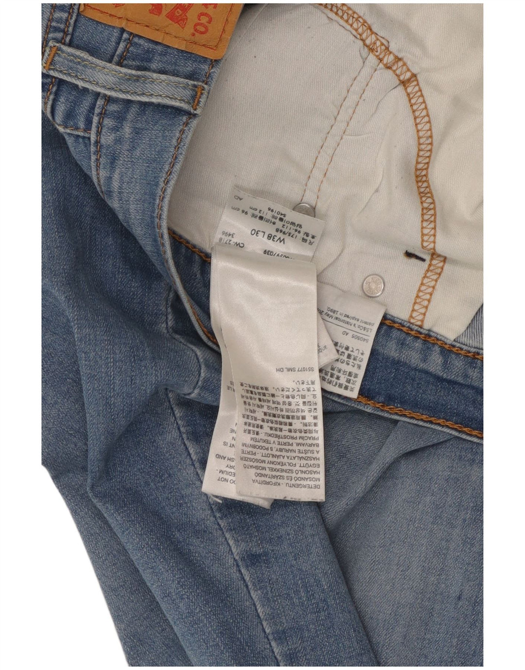 Мужские джинсы Levi's 511 Slim W38 L30 синие, хлопок