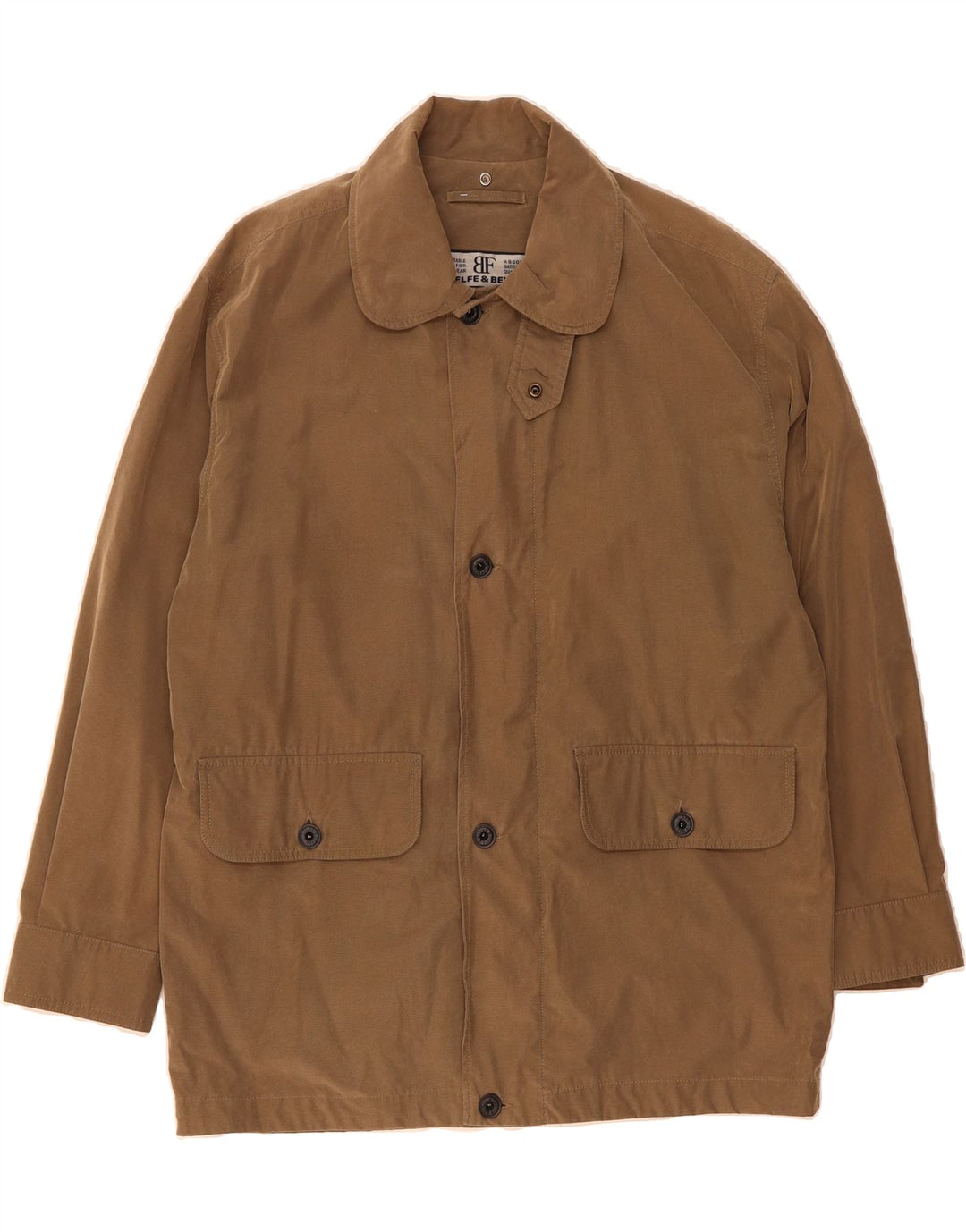 BELFE & BELFE Mens Bomber Jacket UK 46 3XL Brown Vintage Belfe & Belfe and Second-Hand Belfe & Belfe from Messina Hembry 