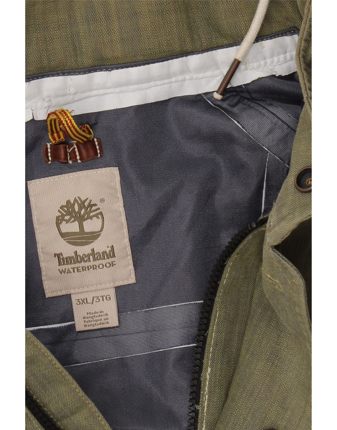 Мужская водонепроницаемая куртка Timberland с капюшоном UK 46 3XL, хаки