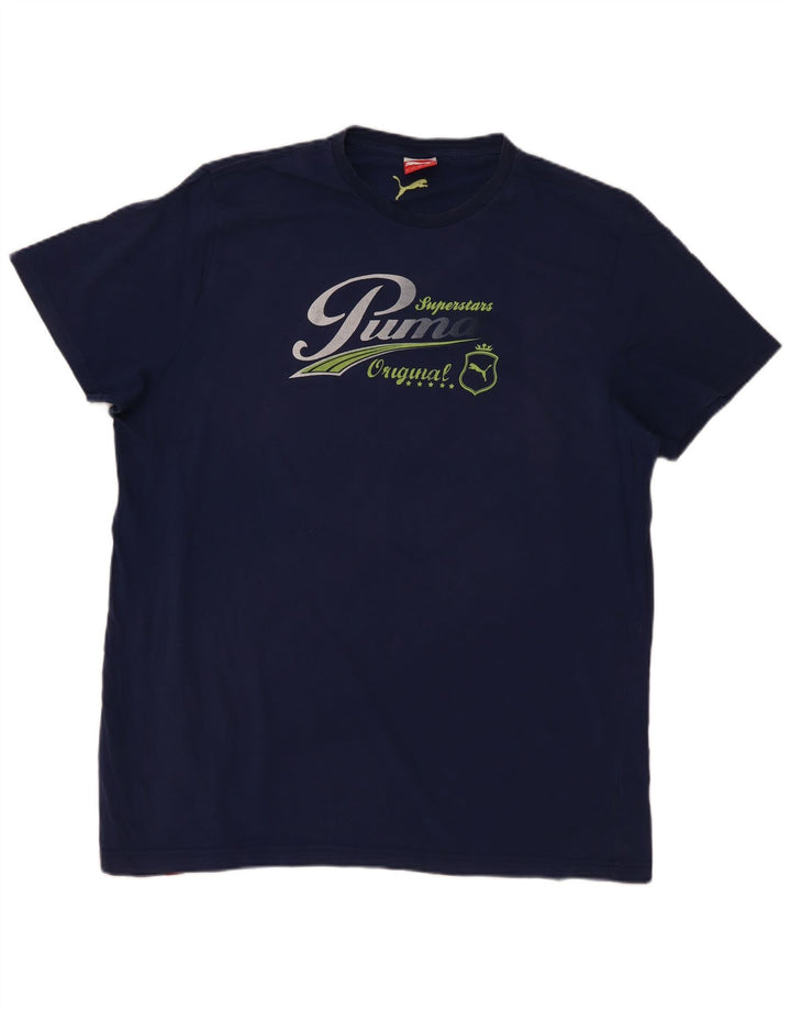 Мужская футболка с рисунком Puma Top 2XL Темно-синий