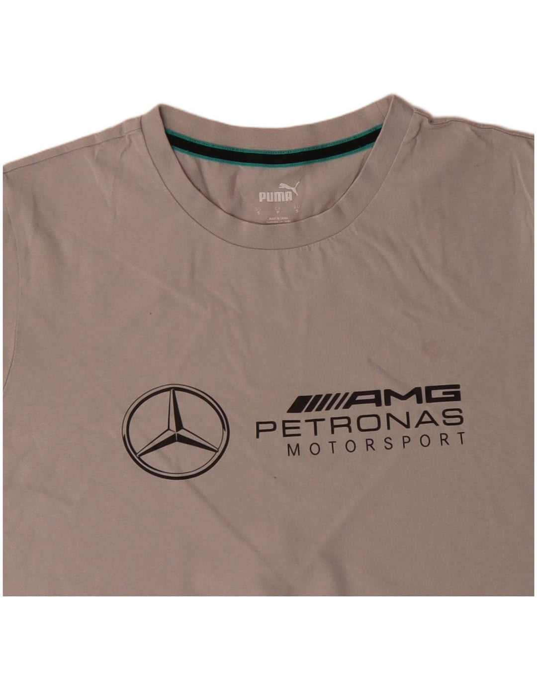 Мужская футболка с рисунком PUMA, маленький серый хлопок