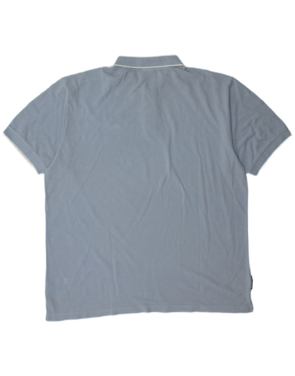 Мужская рубашка-поло REEBOK XL, синяя, хлопок