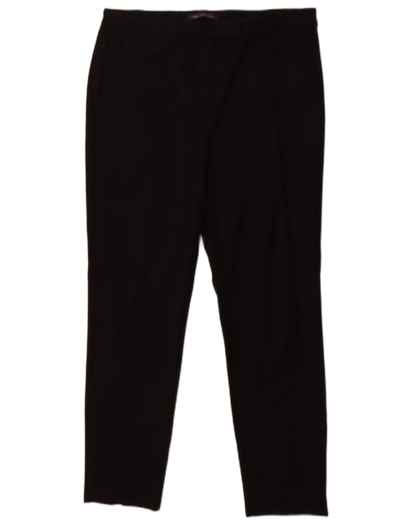 MARKS & SPENCER Womens Slim Suit Trousers UK 14 Large W35 L26  Black