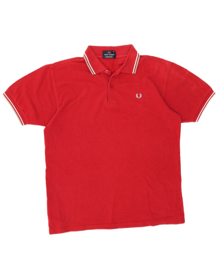 Мужская рубашка-поло Fred Perry, хлопок среднего красного цвета