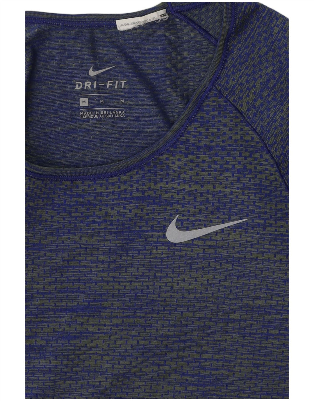 Женские кроссовки Nike Dri Fit Top с длинным рукавом UK 12, средние, синие в полоску