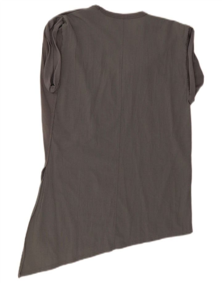Женская асимметричная блузка Zara Top UK 10, маленькая, серая, вискоза