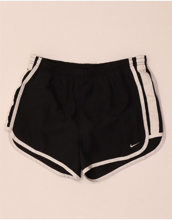 Женские спортивные шорты Nike Dri Fit UK 14, средние черные цветные блоки