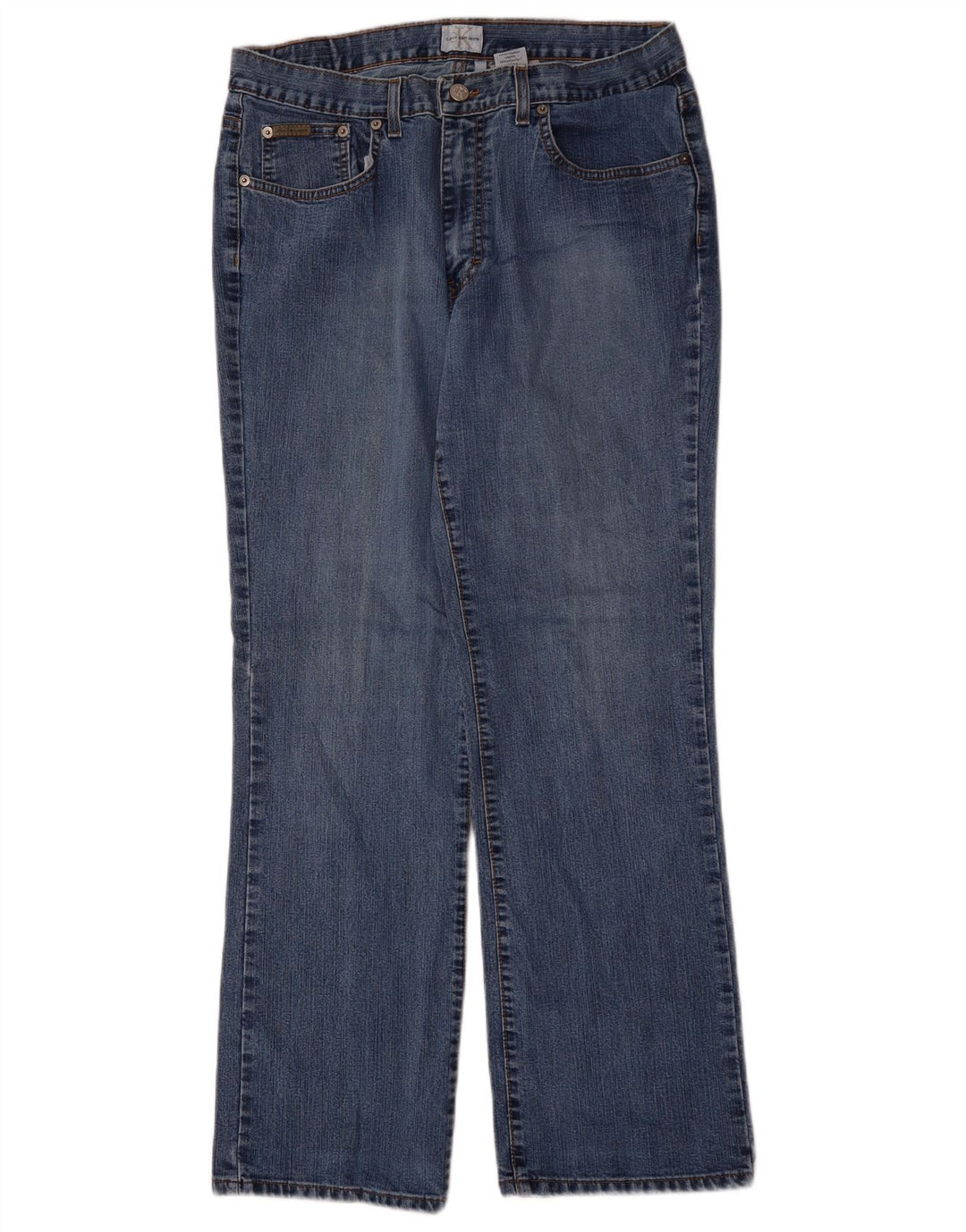 Женские прямые джинсы Calvin Klein W32 L29, синие, хлопок
