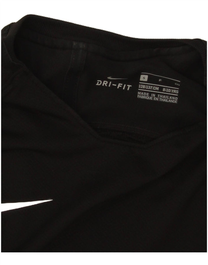 Футболка Nike Dri Fit для мальчиков, 8–9 лет, маленький черный полиэстер с цветными блоками