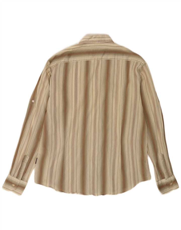 Мужская рубашка цвета хаки в полоску Ted Baker