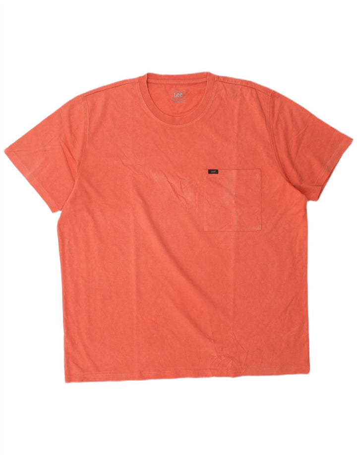 Мужская футболка Lee Regular Fit 2XL оранжевого цвета, хлопок