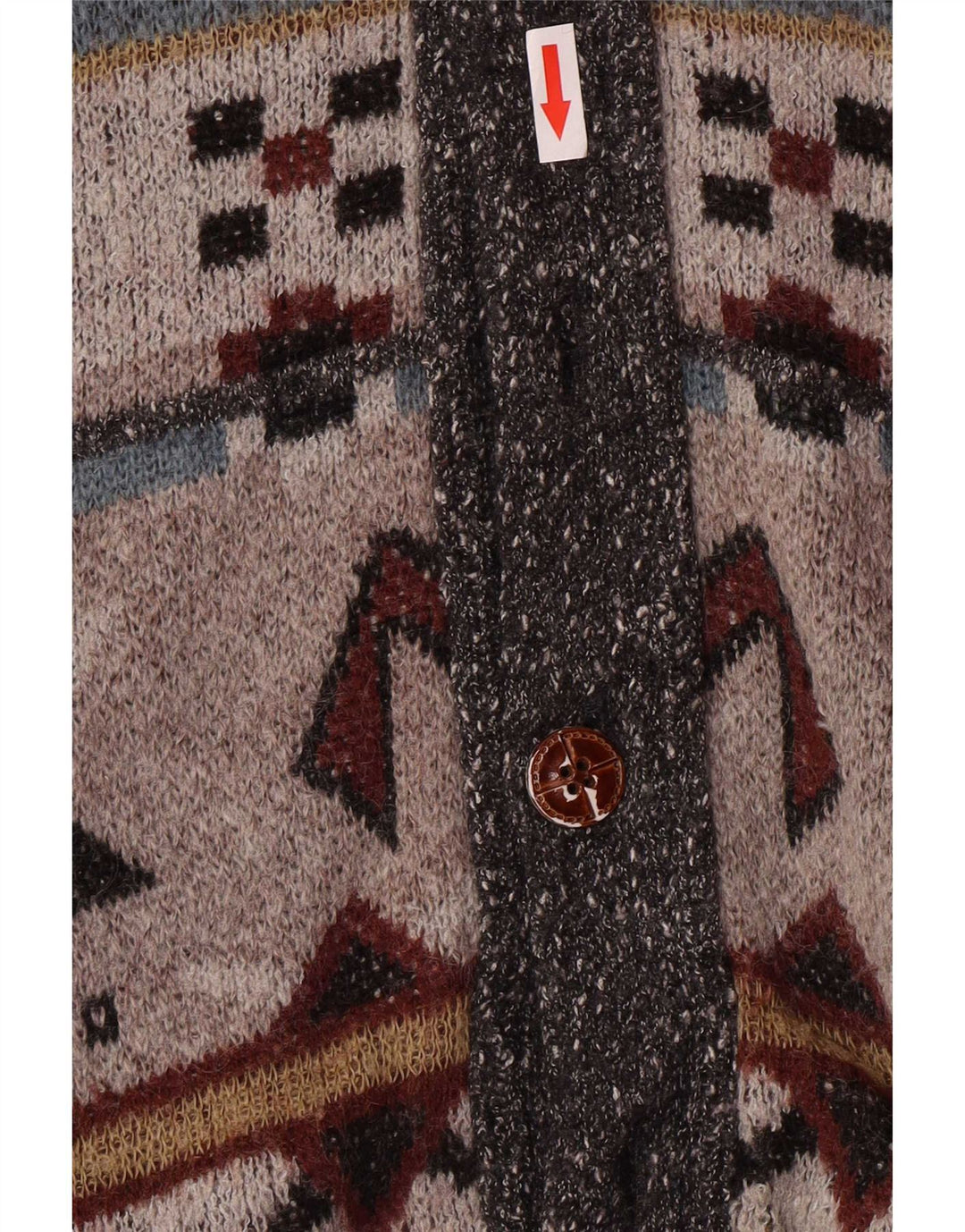 Мужская вязаная куртка-бомбер Darwin IT 54 2XL Серый акрил с геометрическим рисунком