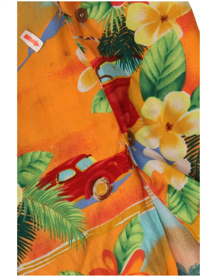 PETER ELLIOT Мужская рубашка с коротким рукавом, большая разноцветная гавайская рубашка с цветочным принтом