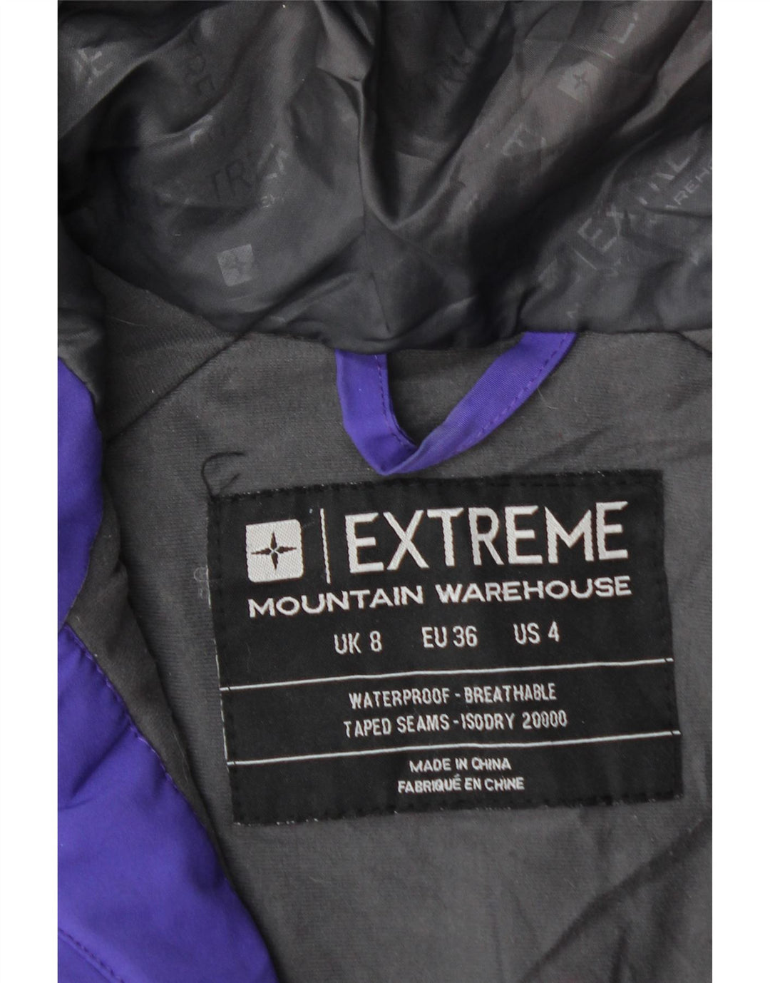 MOUNTAIN WAREHOUSE Женская ветровка для экстремальных условий UK 8, маленькая фиолетовая