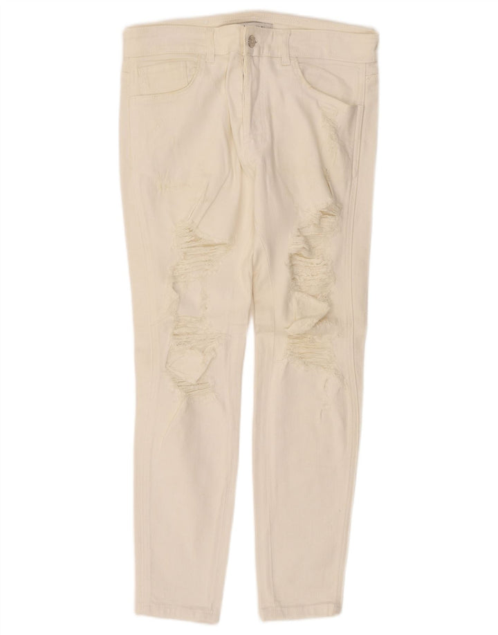 Мужские потертые узкие джинсы Zara EU 40 Medium W31 L27 Off White