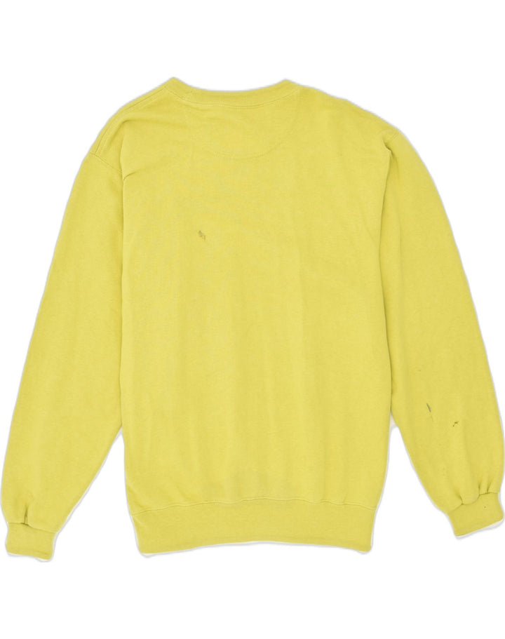 CHAMPION Womens Graphic Sweatshirt Jumper UK 10 Small Yellow Cotton | Vintage Champion | Thrift | Second-Hand Champion | Used Clothing | Messina Hembry 