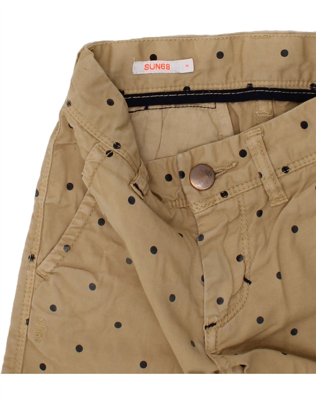 SUN68 Boys Chino Shorts 2-3 Years W20 Beige Spotted Vintage Sun68 and Second-Hand Sun68 from Messina Hembry 