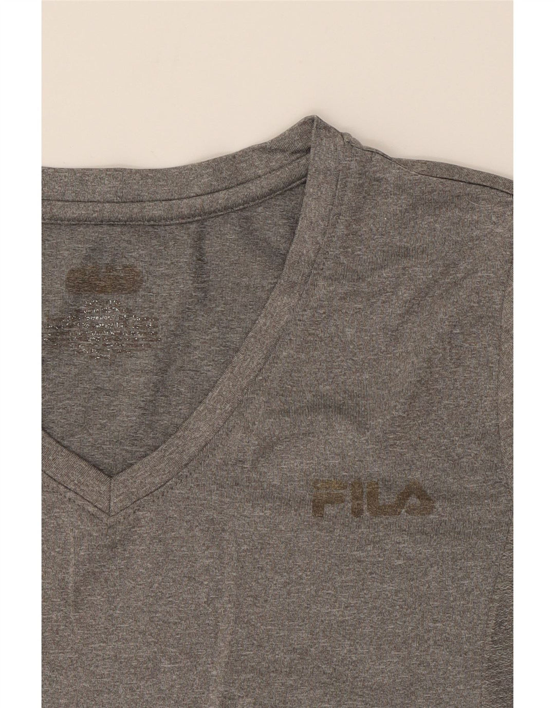FILA Womens T-Shirt Top UK 8 Small Grey Vintage Fila and Second-Hand Fila from Messina Hembry 