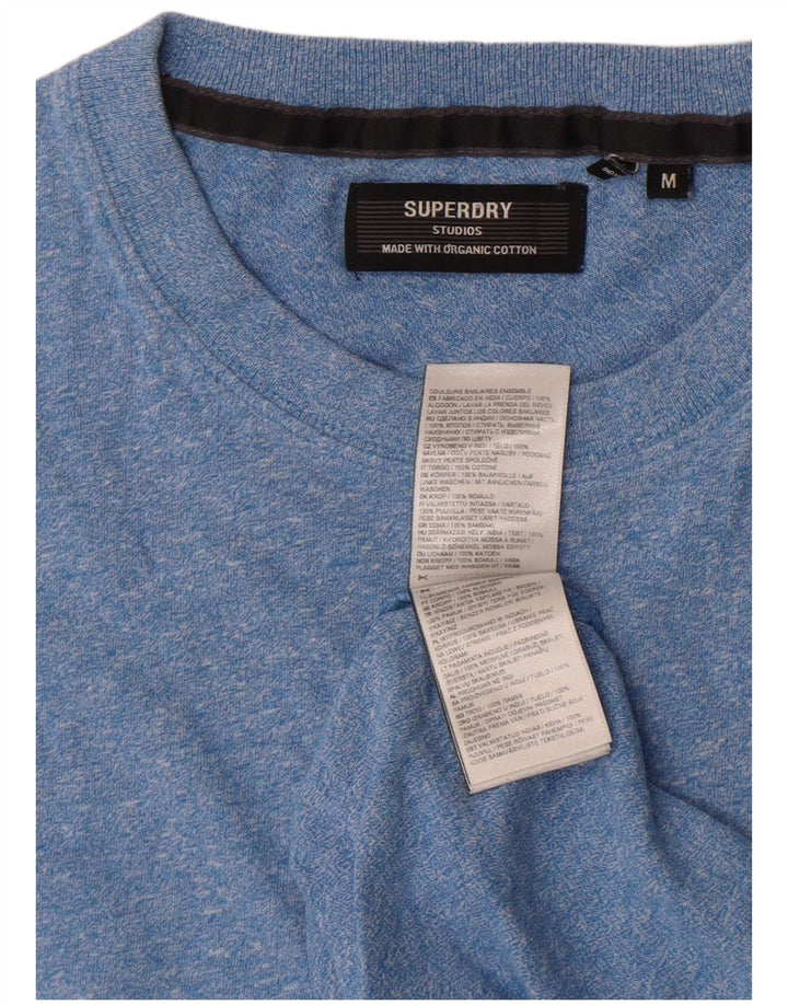 Мужская футболка Superdry Top из хлопка среднего синего цвета с крапинками