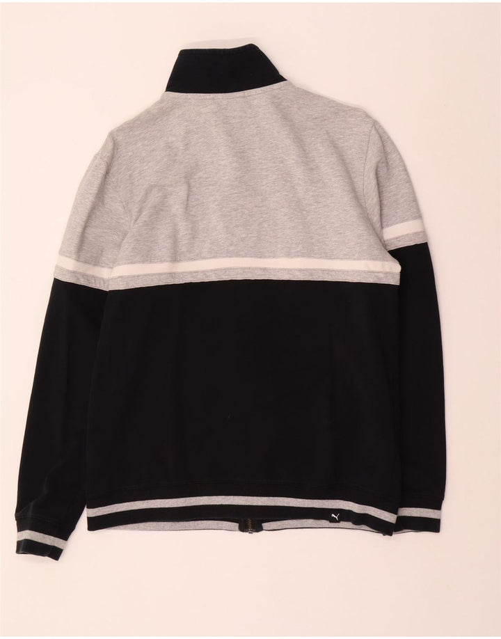 Мужской спортивный костюм PUMA, верхняя куртка, маленький серый хлопок с цветными блоками