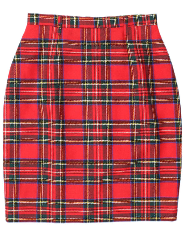 Винтажная женская юбка-карандаш с высокой талией IT 46, большая W26, красная клетка