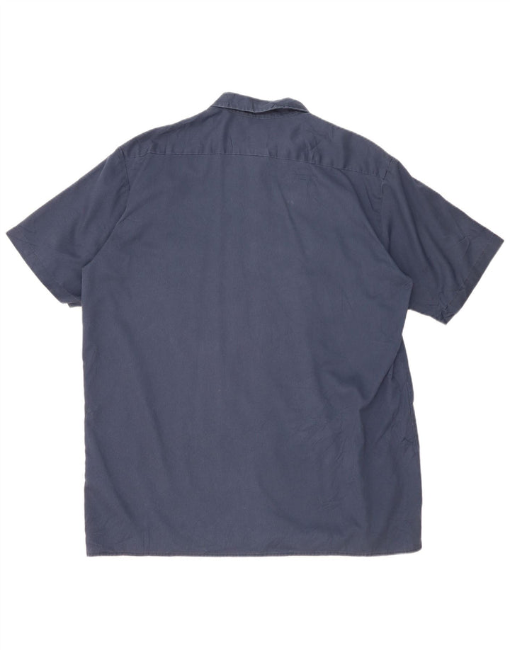 DICKIES Мужская рубашка с коротким рукавом 2XL темно-синяя, полиэстер