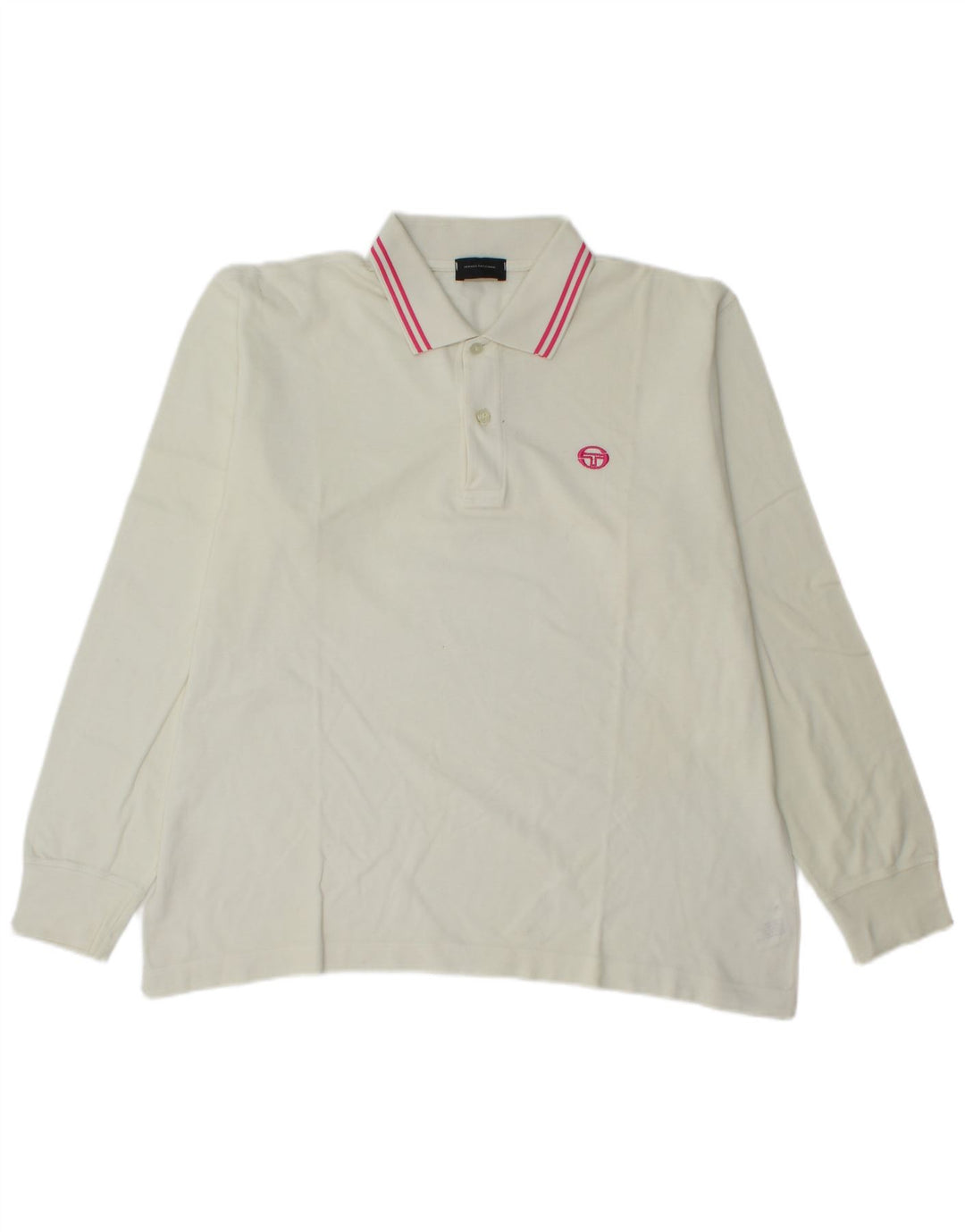 Мужская рубашка поло с длинным рукавом SERGIO TACCHINI, большой размер, белый хлопок