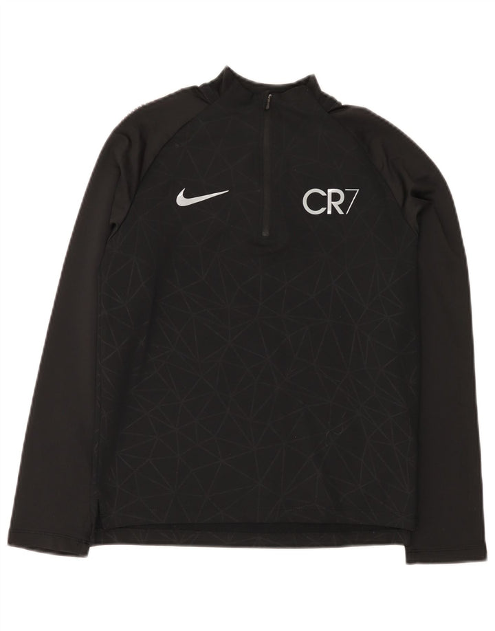 Спортивный костюм-пуловер с графическим рисунком Nike CR7 для мальчиков 10–11 лет, средний черный
